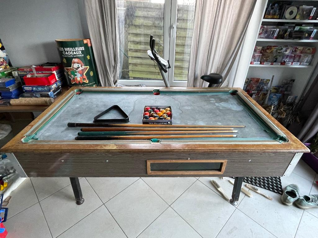 Billard à rénover, Sports & Fitness, Billards & Billards américains, Utilisé, Table de billard, Table de billard, Enlèvement