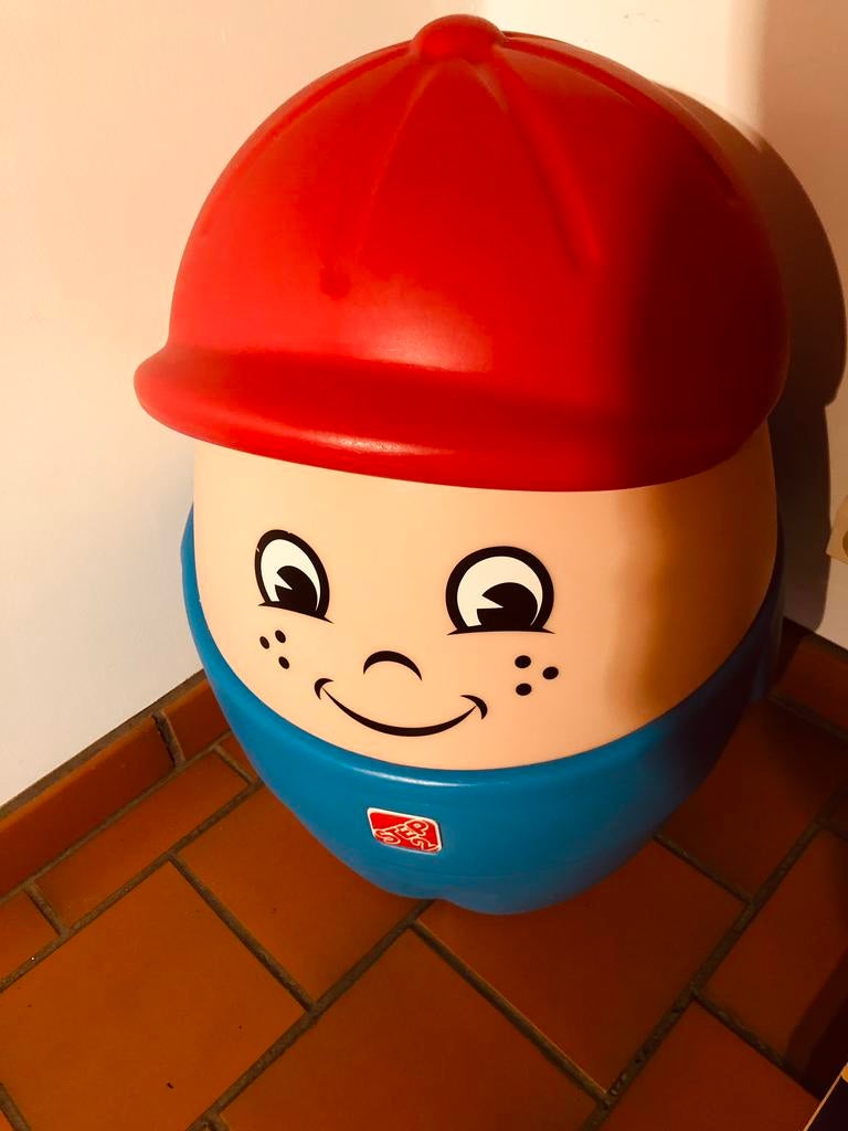 Mega bouw blokken in mooie opberg mannetje., Ophalen, Gebruikt, Megabloks