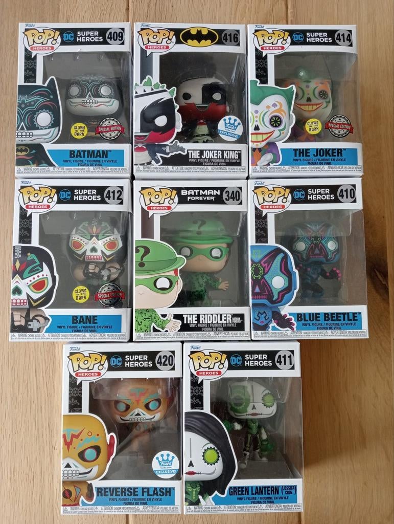 Funko DC Comics Super Heroes + Batman 8 pièces en parfait ét, Collections, Jouets miniatures, Comme neuf, Enlèvement ou Envoi