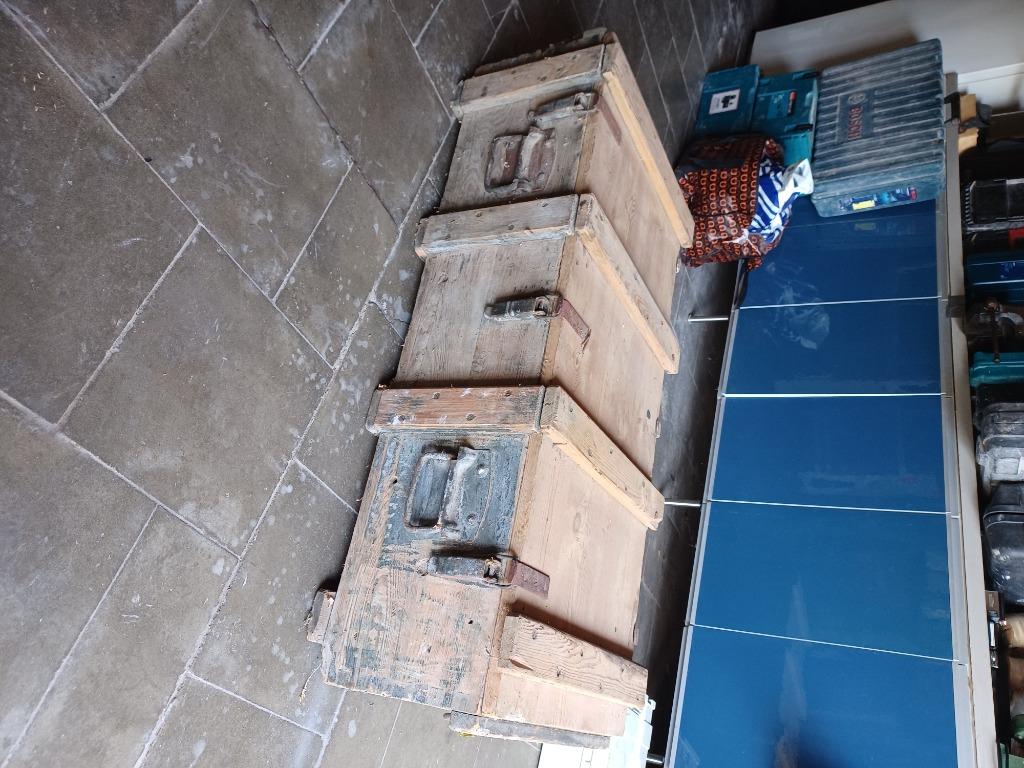 Houten koffer, Ophalen, Gebruikt, 50 tot 100 cm, 100 tot 125 cm