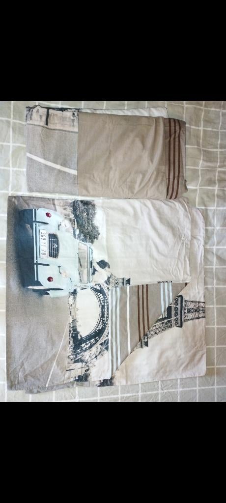 Housse de couette Paris, Enlèvement, Utilisé, Deux personnes, Housse de couette