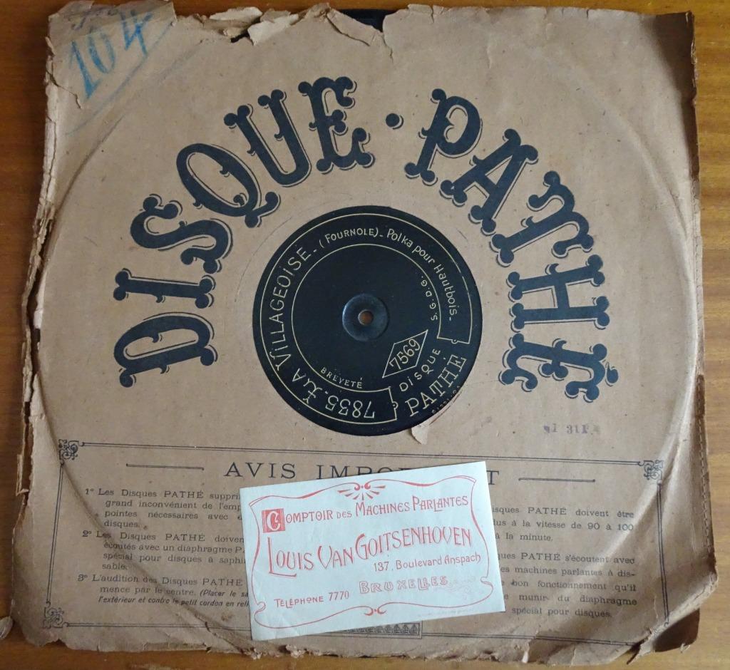 ANCIEN DISQUE PATHE 100 tm, TV, Hi-fi & Vidéo, Tourne-disques, Enlèvement ou Envoi