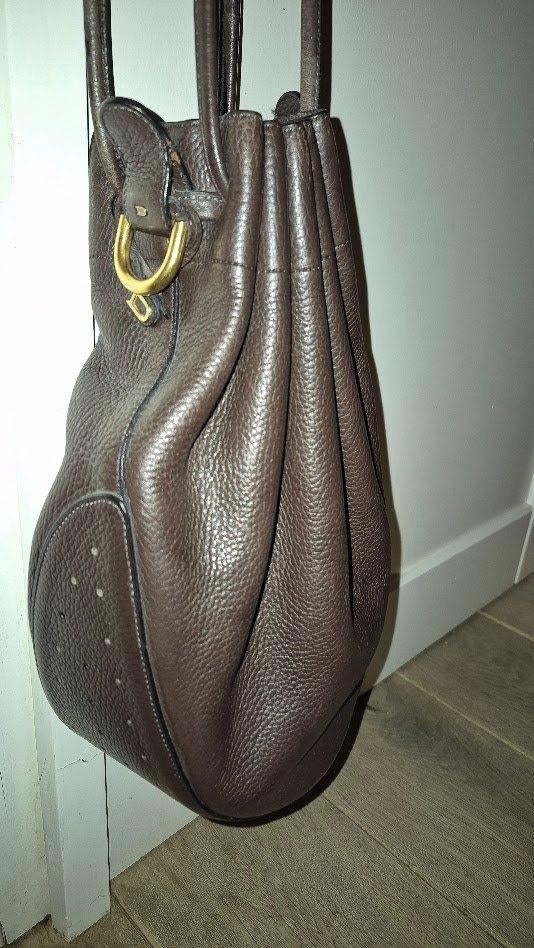 Bruine handtas Delvaux Tabarin, Handtassen en Accessoires, Tassen | Damestassen, Ophalen of Verzenden, Gebruikt, Bruin, Handtas