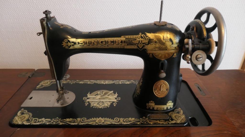 machine à coudre ancienne, Ophalen