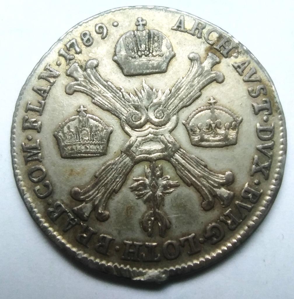 Pays-Bas autrichiens ¼ kronenthaler 1789 (B), Enlèvement ou Envoi, Autres pays, Monnaie en vrac, Argent