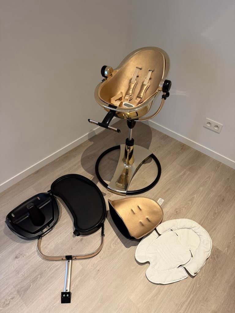 Bloom fresco goud zwarte meegroei stoel, Kinderen en Baby's, Ophalen, Gebruikt, Meegroeistoel, Gordel(s)