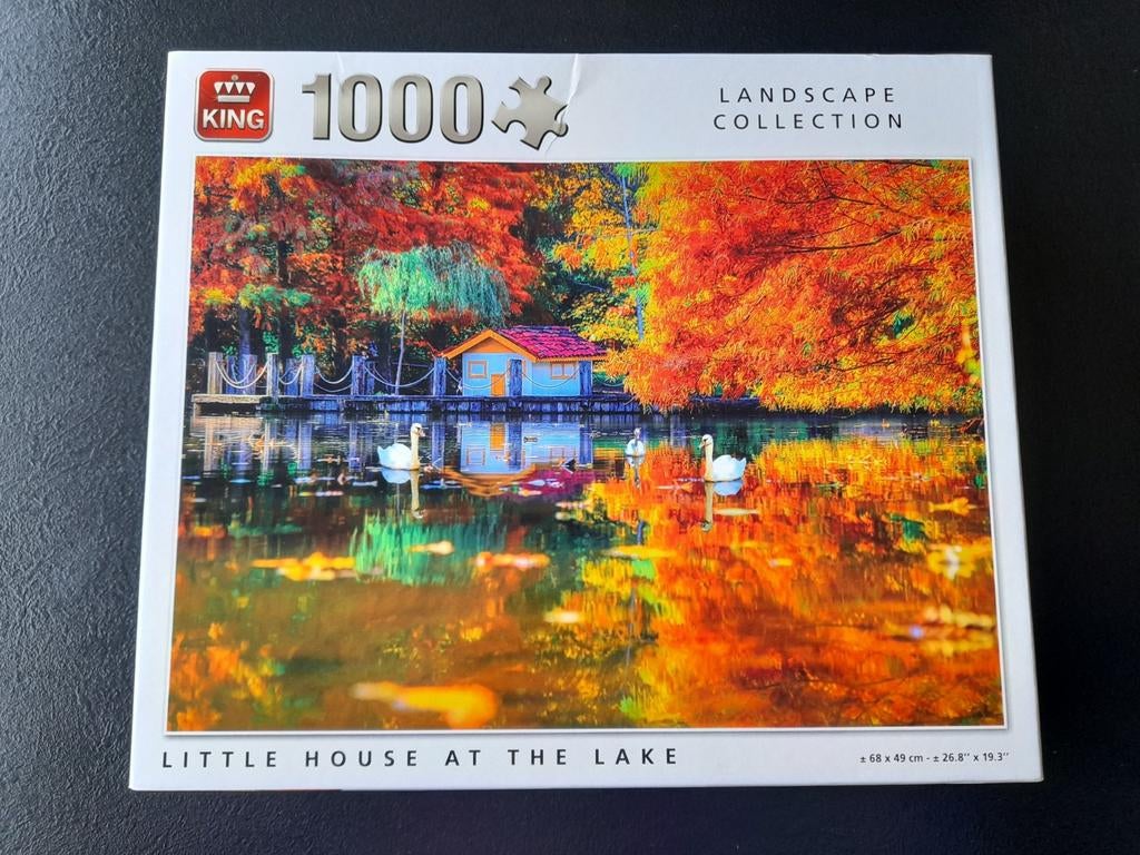 Puzzel King 1000 stuks: little house at the lake, Ophalen of Verzenden