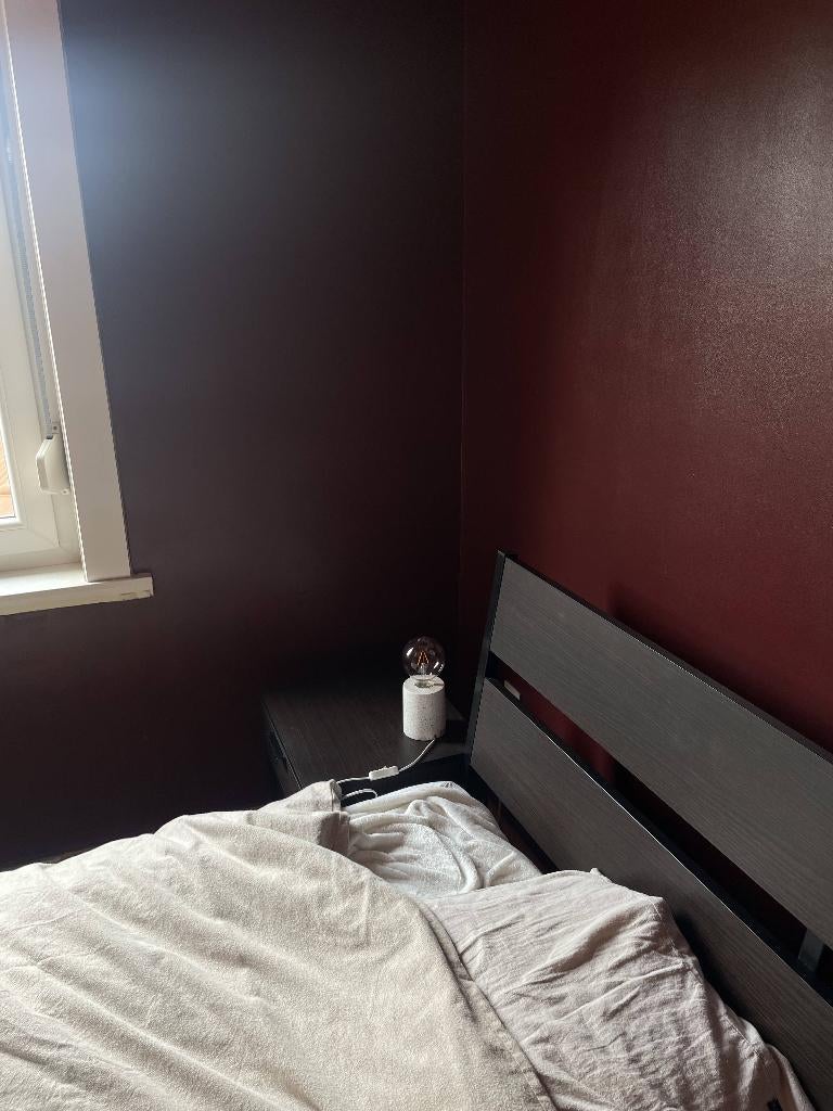 Volledige bedset IKEA, Enlèvement, Utilisé, Deux personnes, Industrieel maar toch warm