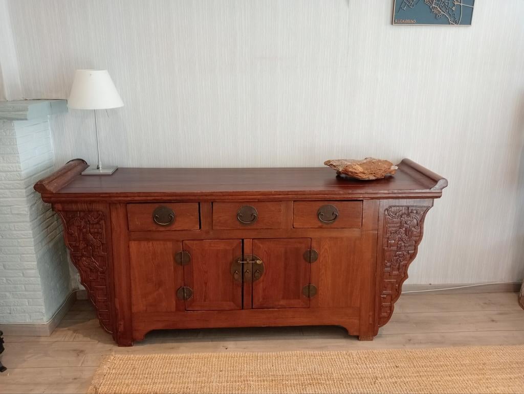 Antieke Chinese Oosterse dressoir ladekast kast, Enlèvement