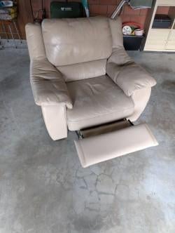 lederen (relax)zetels  1 en 2 zit  Italsofa, Ophalen, Gebruikt, Tweepersoons, Rechte bank