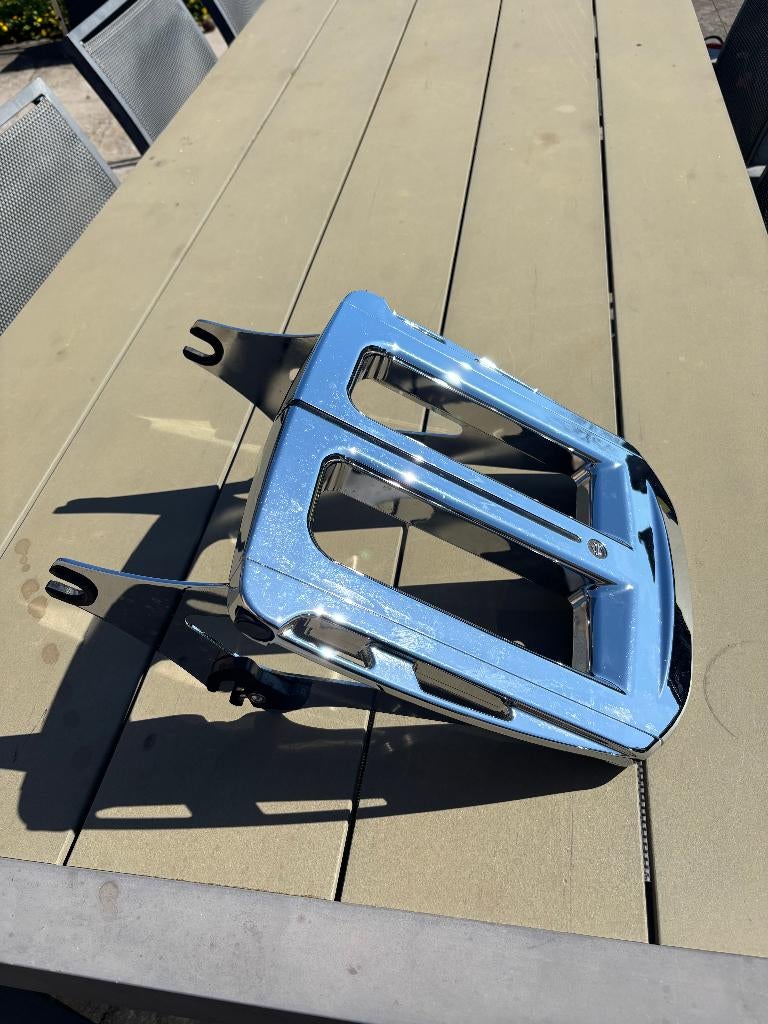 Verstelbaar Two-Up gechromeerd bagagerek, Motoren, Ophalen, Zo goed als nieuw