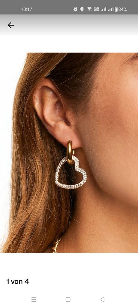 Hartjes hoops My Jewellery, Handtassen en Accessoires, Oorbellen, Ophalen of Verzenden