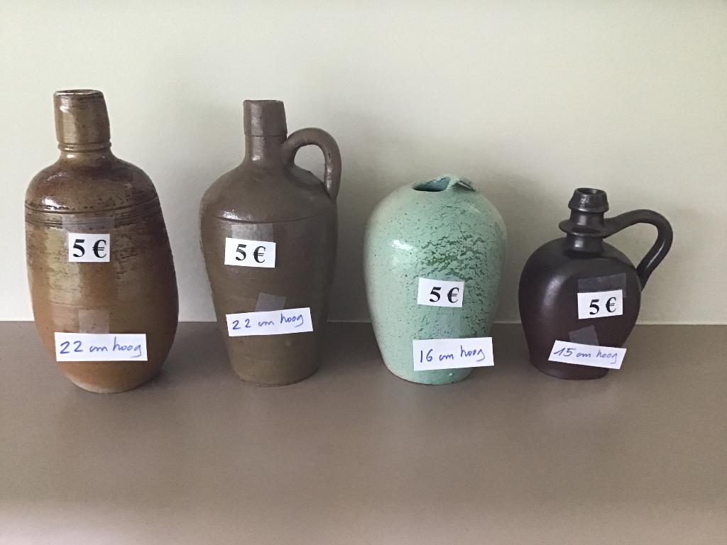 9 keramieke vazen en potten, Antiek en Kunst, Ophalen of Verzenden