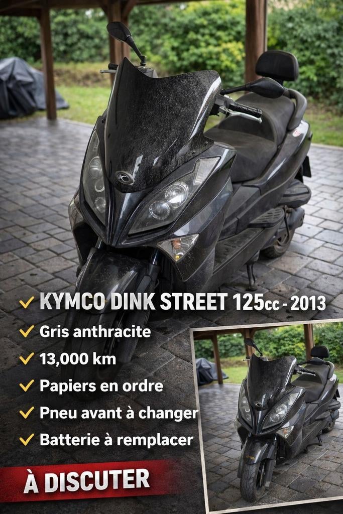 Kymco Dink Street 125cc - 2013, Fietsen en Brommers, Scooters | Kymco, Ophalen, Gebruikt, Overige modellen, 125 cc