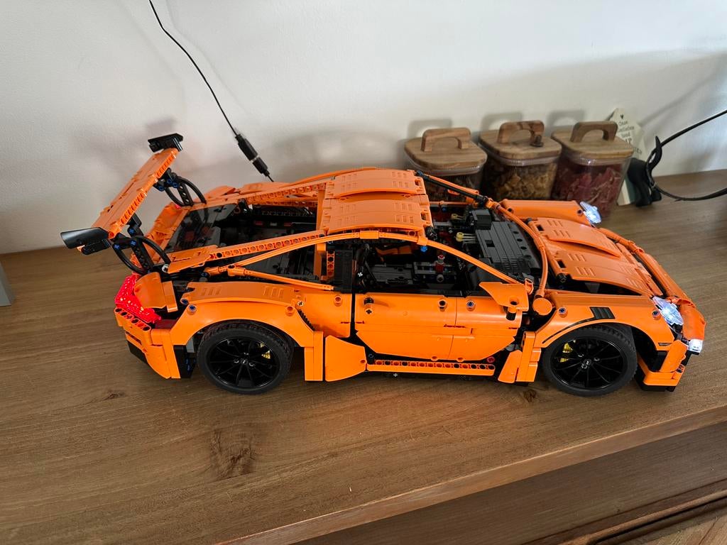 Lego technic 42056 Porsche 911 GT3 RS met verlichting, Ophalen, Zo goed als nieuw, Complete set, Lego