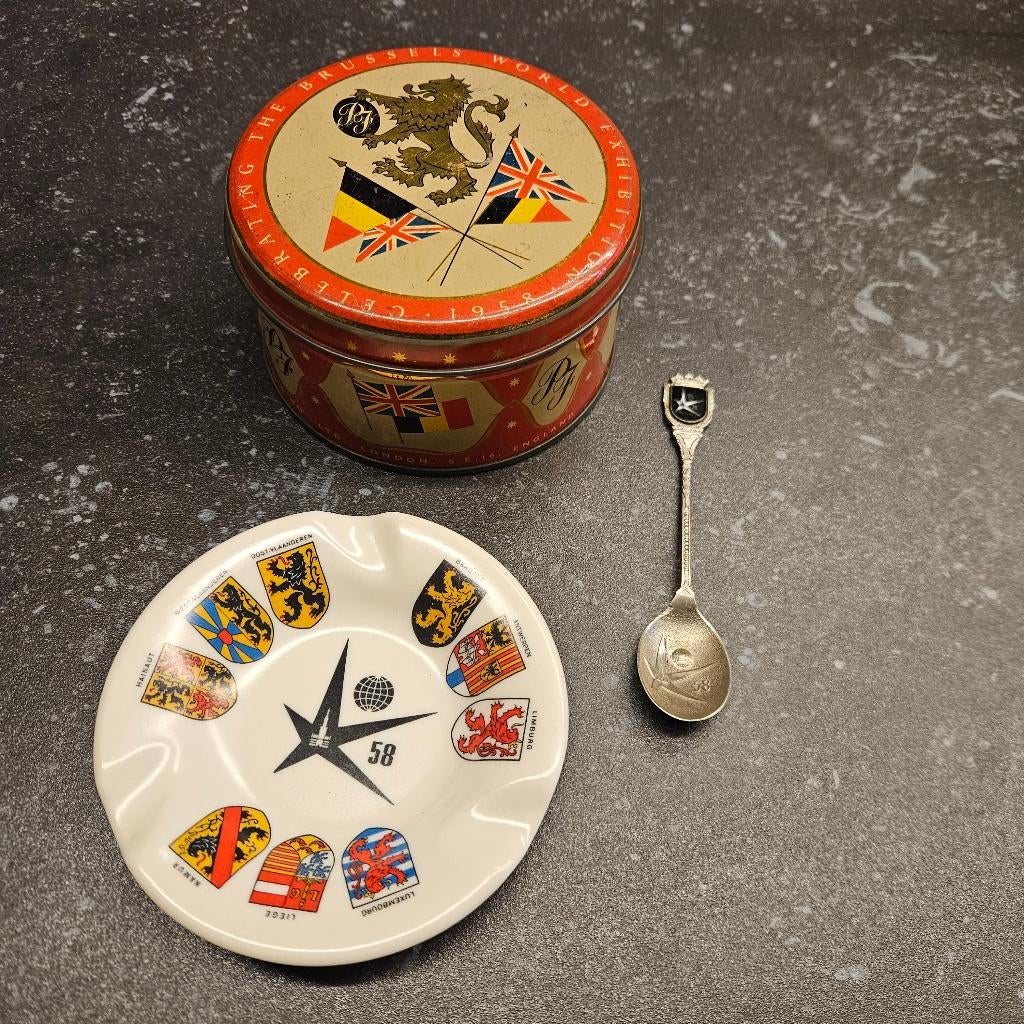 3 ITEMS EXPO 58 BRUSSEL, Verzamelen, Ophalen of Verzenden