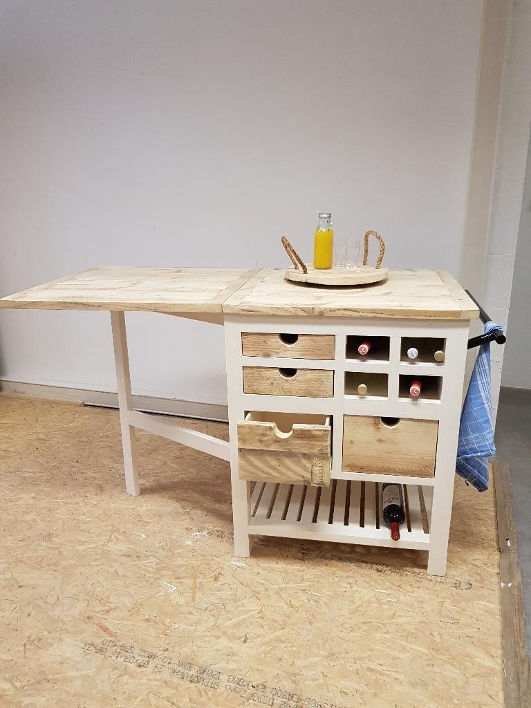 Wooster Street Kitchen Island, look-a-like, Ophalen of Verzenden, Nieuw, Rechthoekig, Landelijk