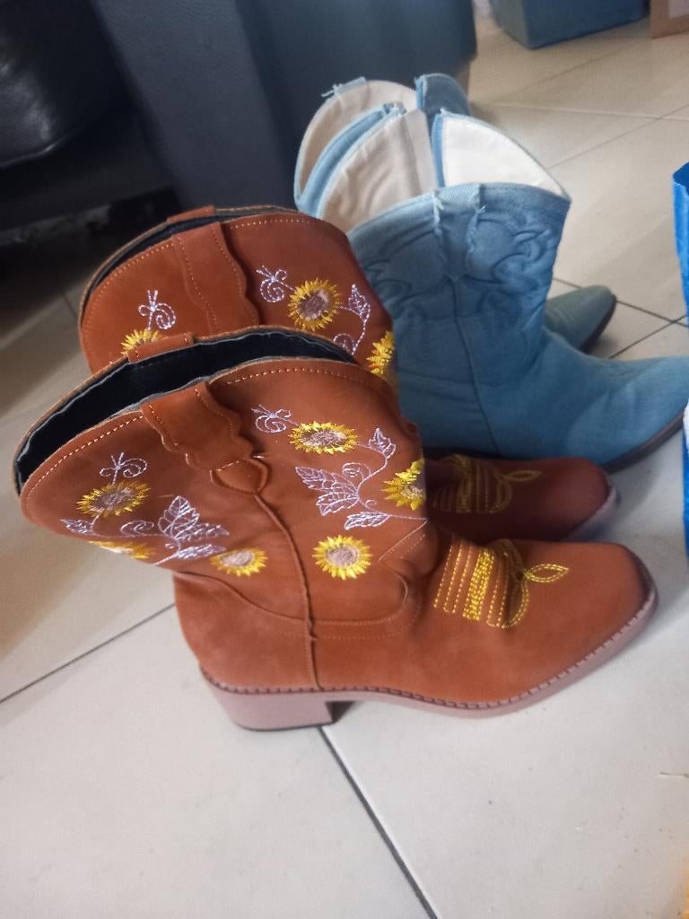 Bottes de cowboy, ANDERE, Enlèvement ou Envoi, Comme neuf, Brun