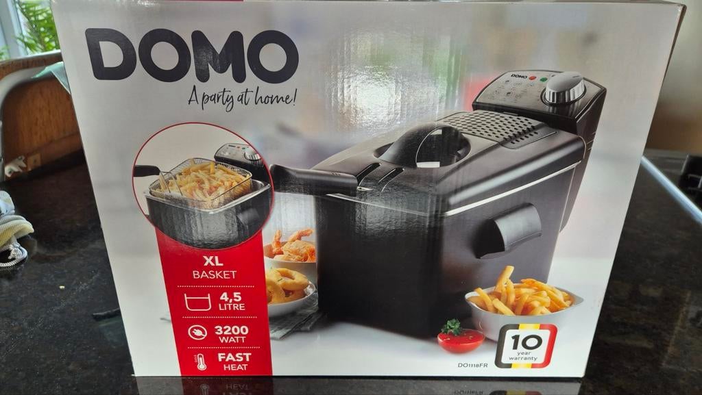 Friteuse domo 4.5 litres 3200W neuf, Ophalen of Verzenden