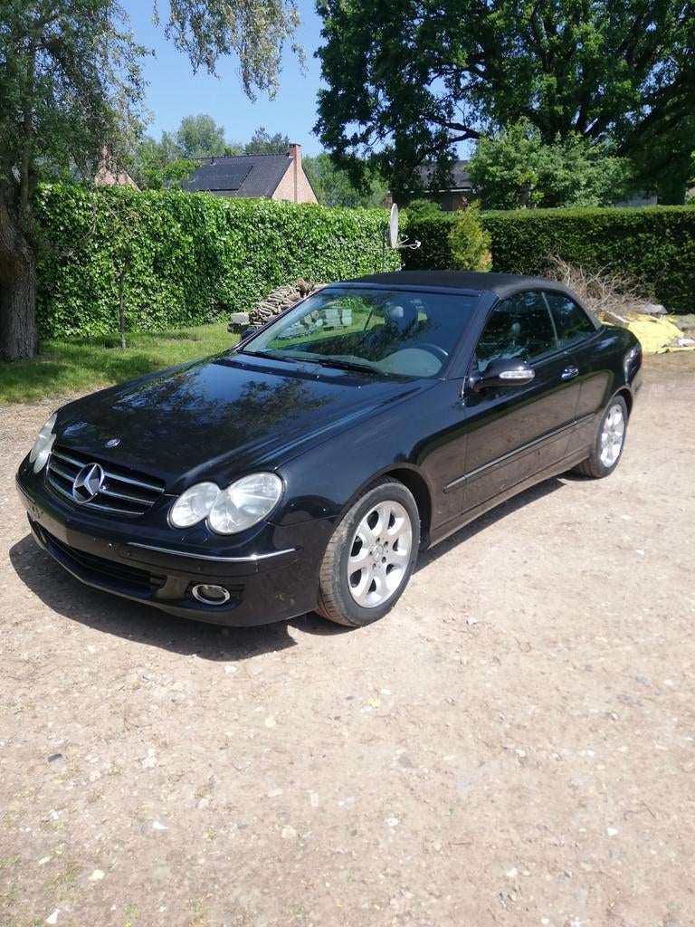 Mercedes CLK cabrio, Auto's, Mercedes-Benz, Automaat, Achterwielaandrijving, Zwart, 4 cilinders
