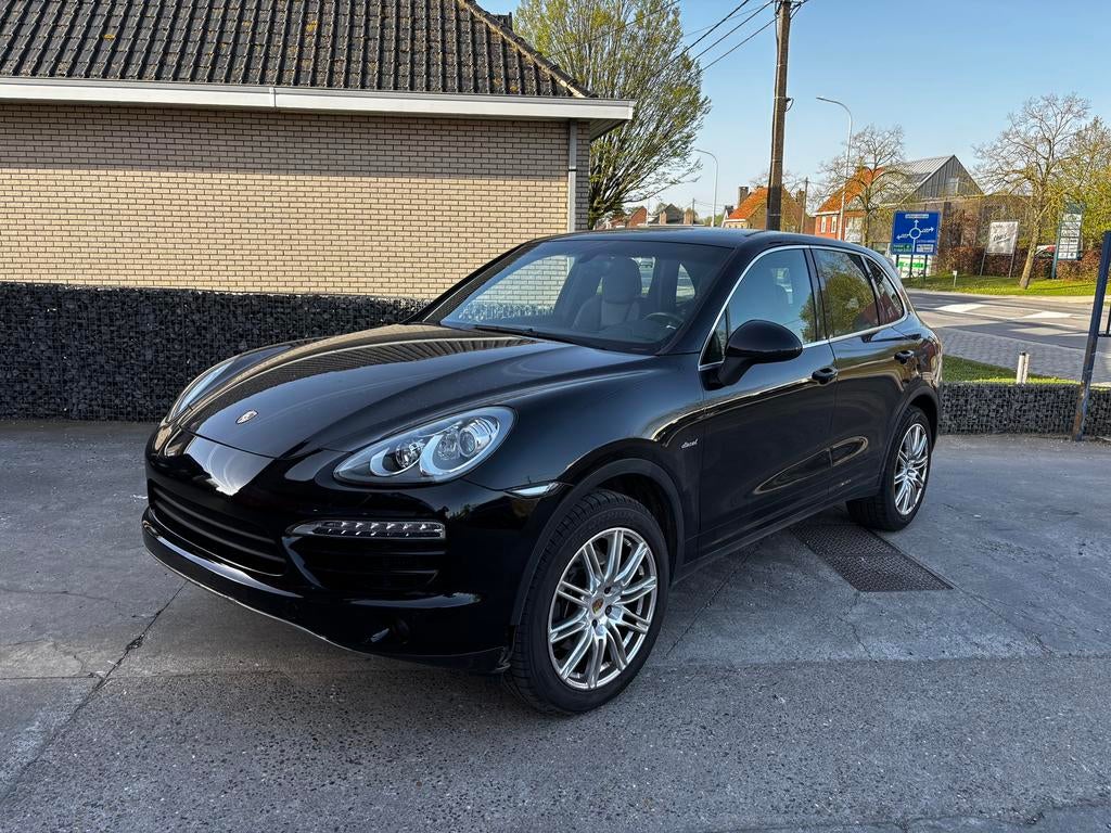 Porsche Cayenne 106dkm met schade, Auto's, Porsche, Automaat, Zwart, Zwart, Leder