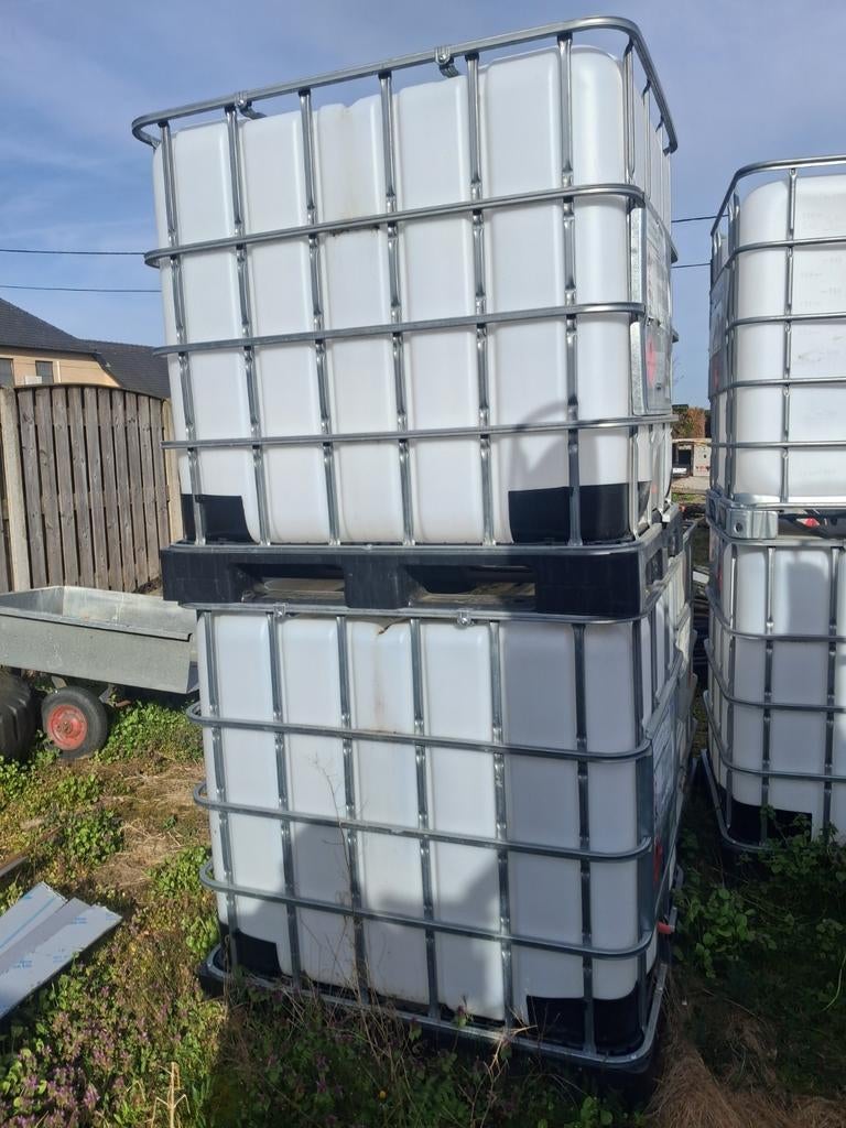 Ibc , 1000l waterton met plastieke of gegalvaniseerde pallet, Tuin en Terras, Ophalen
