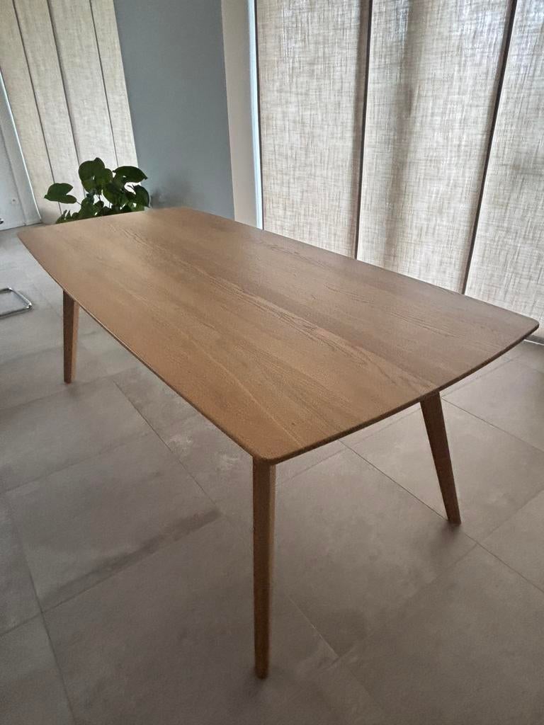 Eiken eettafel - scandinavisch - 200x 85, Ophalen, Zo goed als nieuw
