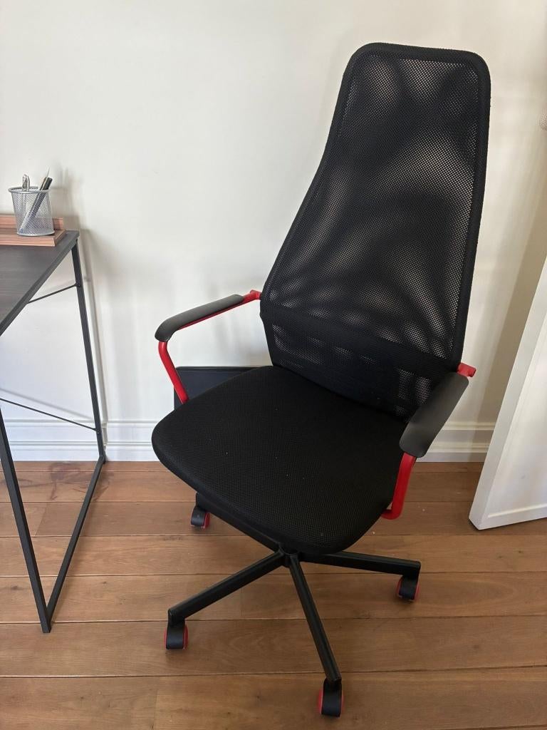 Chaise de jeu ikea HUVUDSPELARE, noire, Comme neuf, Chaise de bureau de gaming, Enlèvement, Chaise de bureau