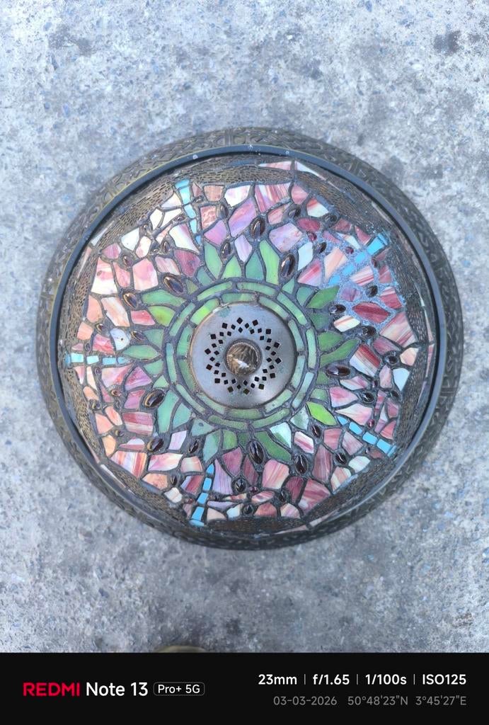 Lampe Tiffany avec 5 libelles, Antiquités & Art, Enlèvement