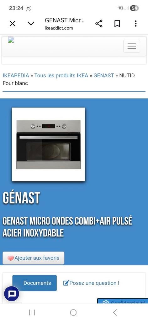 micro-onde + four air pulser, Elektronische apparatuur, Ovens, Ophalen, Oven