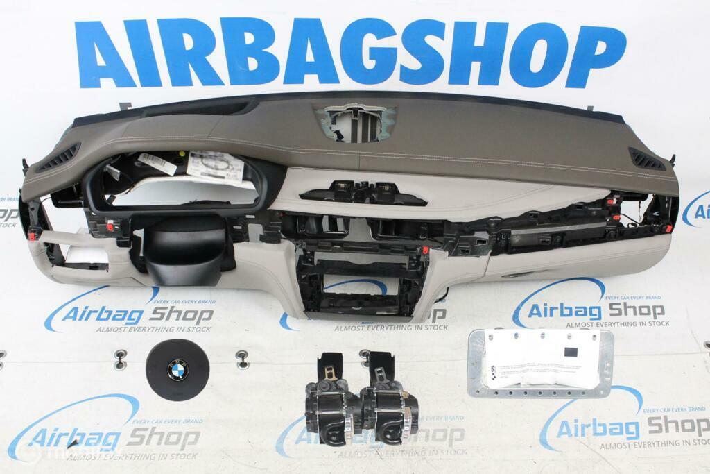 Airbag kit Tableau de bord M brun/gris cuir HUD BMW X5 F15, Enlèvement ou Envoi, Utilisé