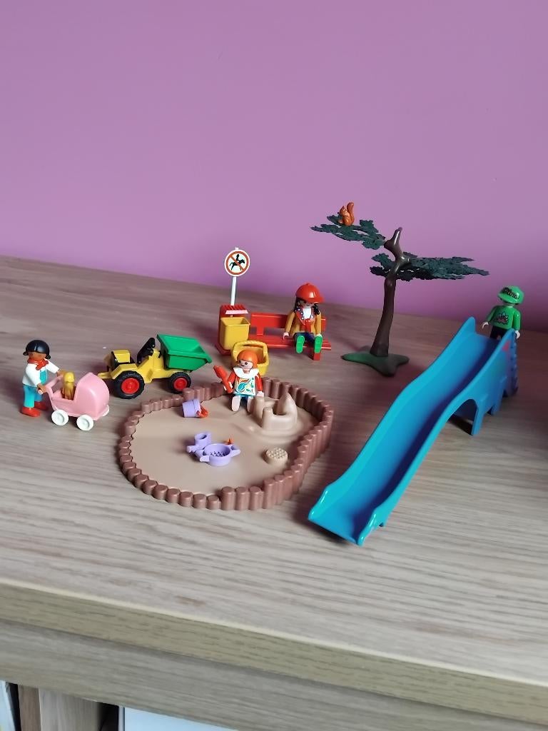 Playmobil Speeltuin Set – Glijbaan, Zandbak & Figuurtjes, Ophalen, Gebruikt