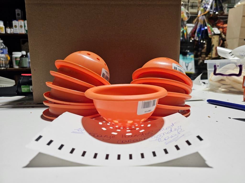 Nest kunststof kanarie oranje Ø10cm, Enlèvement