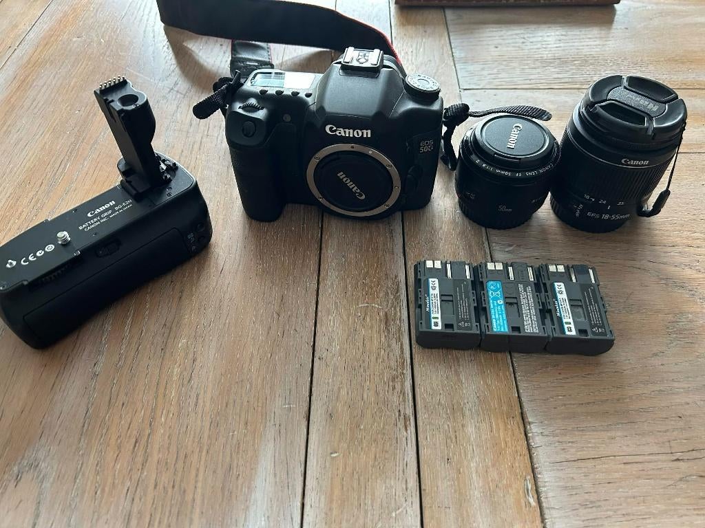 Kit photo - EOS 50D + 50mm 1.8 + 18-55mm, Ophalen of Verzenden, Gebruikt, Spiegelreflex, Canon