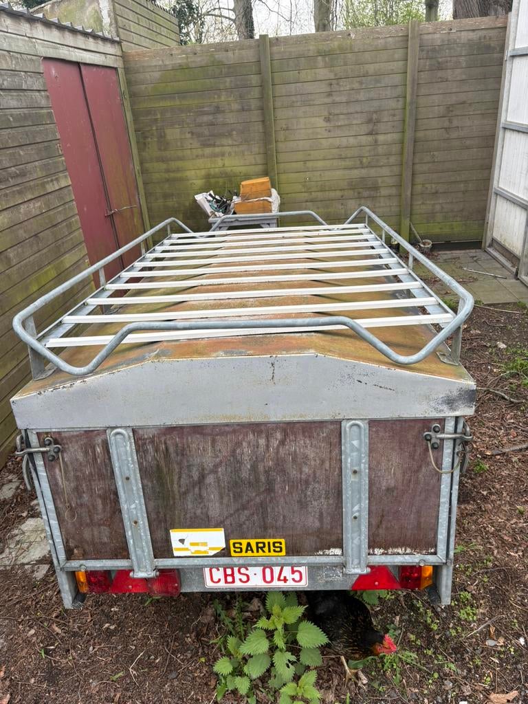 Aanhangwagen met deksel (goeie merk), Auto diversen, Aanhangers en Bagagewagens, Ophalen, Zo goed als nieuw