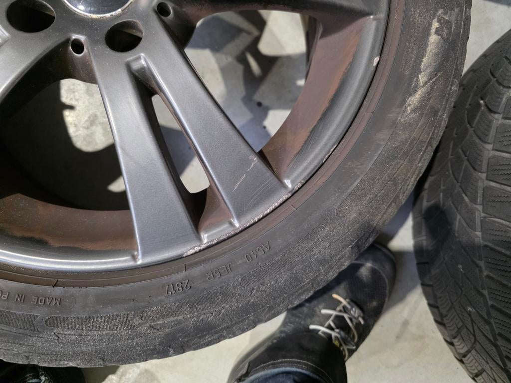 Jantes noires BMW 225/50R17 98H, Enlèvement, Utilisé