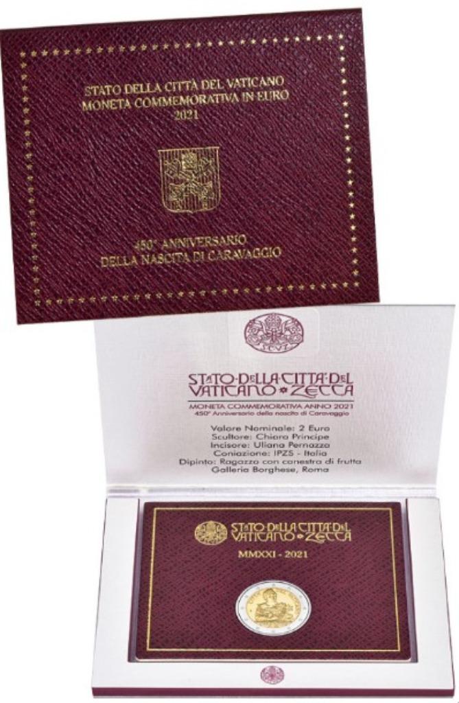 2 euro Vaticaanstad 2021 Caravaggio, Ophalen of Verzenden, Vaticaanstad, 2 euro