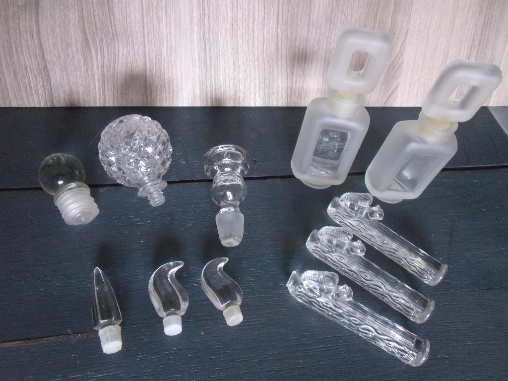 anciens en verre : poses couteaux, flacons, bouchons catafe, Antiquités & Art, Antiquités | Verre & Cristal, Enlèvement