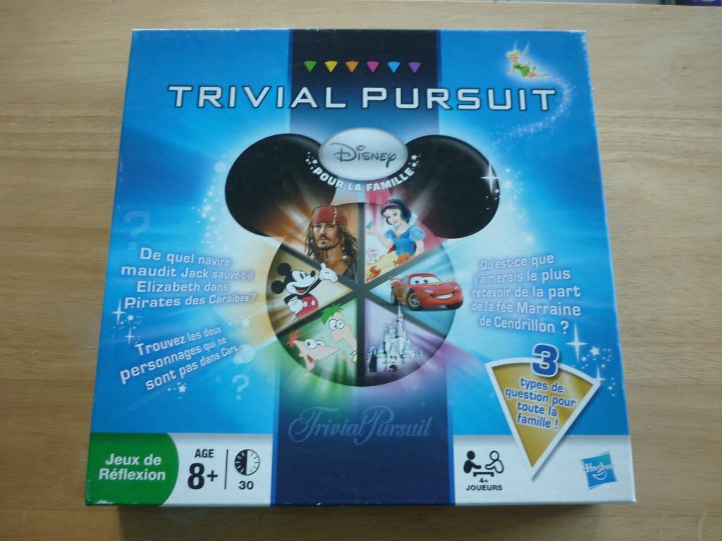 Jeu - Trivial Pursuit Disney pour la famille - Hasbro, Trois ou quatre joueurs, Enlèvement ou Envoi, Utilisé, Hasbro