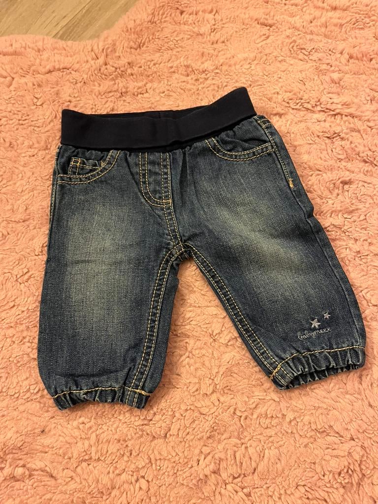 Donker blauwe jeansbroek Mexx, Kinderen en Baby's, Babykleding | Maat 62, Broekje, Meisje, Zo goed als nieuw, Ophalen