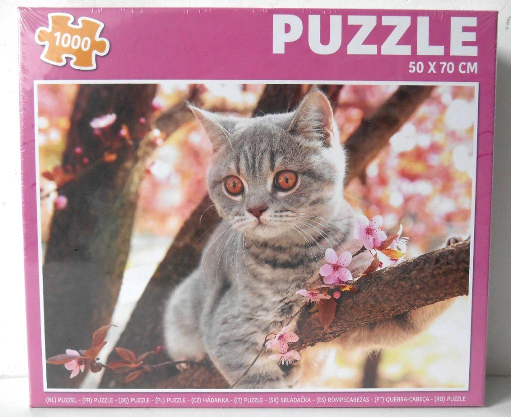 NIEUW !!!  Puzzel met kitten in boom  1000 st., Ophalen of Verzenden, 500 t/m 1500 stukjes, Nieuw, Legpuzzel