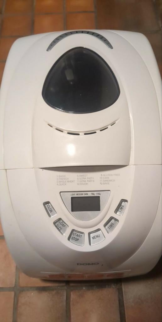 Broodbakmachine Domo, Elektronische apparatuur, Broodbakmachines, Met timer, Gebruikt, Ophalen of Verzenden, 400 tot 800 gram deeg