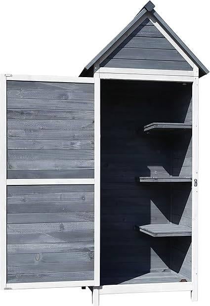 Tuinkast van hout | Grijs | Schuur | GRATIS LEVERING, Tuin en Terras, Bergingen en Tuinkasten, -, Verzenden, -, Overige typen