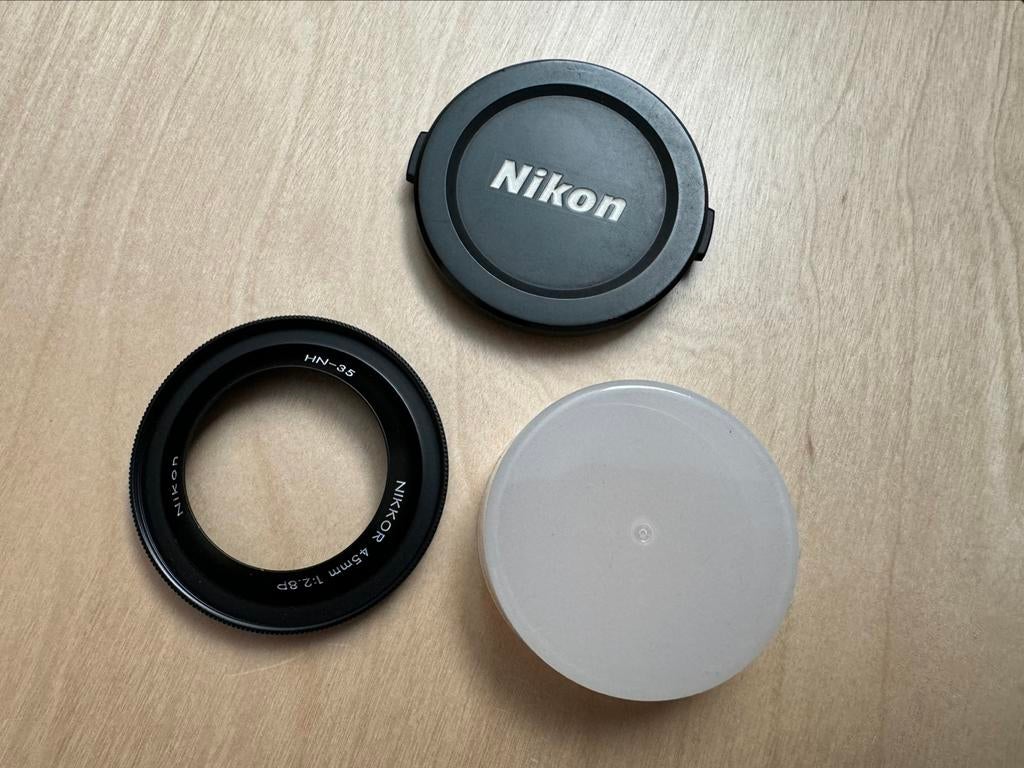 Nikon Nikkor 45mm 2.8 P Lens Hood Cap Zonnekap 45 FM3A F2, Ophalen of Verzenden, Zo goed als nieuw, Zonnekap