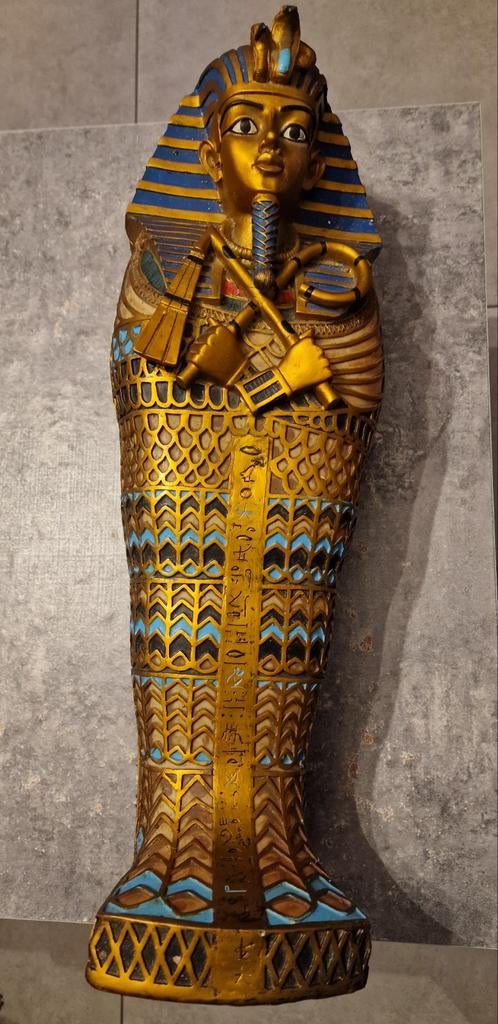 Sarcophage TOUTÂNKHAMON + petit sarcophage intérieur 5,10KG, Antiquités & Art, Art | Art non-occidental, Enlèvement