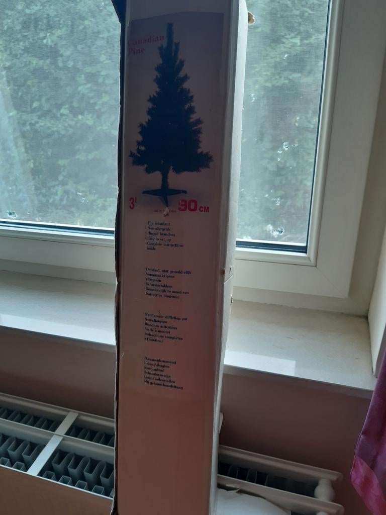 Sapin de Noël artificiel 90 cm, boules, décorations, figurin, Enlèvement ou Envoi, Utilisé