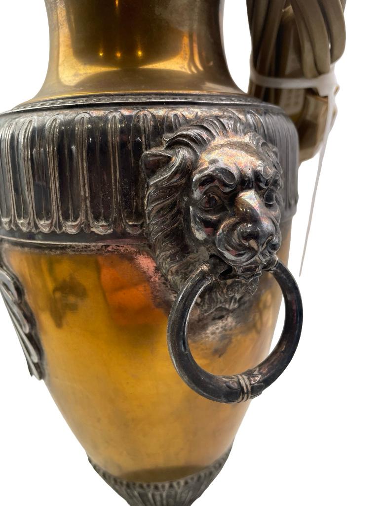 Pied de lampe Art Nouveau Orivit vers 1900 métal argenté, Enlèvement ou Envoi, Argent