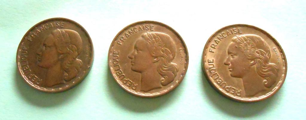 3 munten - Frankrijk - 50 frank 1951 - 1952 - 1953, Postzegels en Munten, Ophalen of Verzenden, Frankrijk, Losse munt