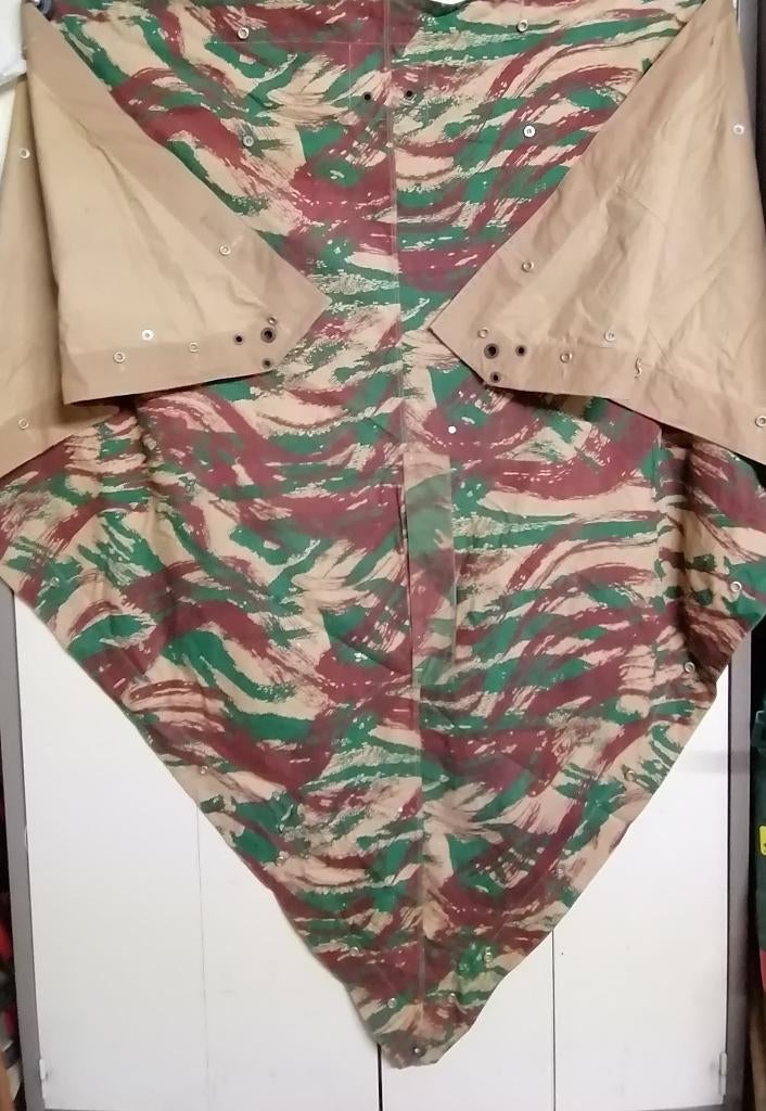 Toile tente camouflée lézard militaire M51 Indochine, Collections, Objets militaires | Général, Envoi