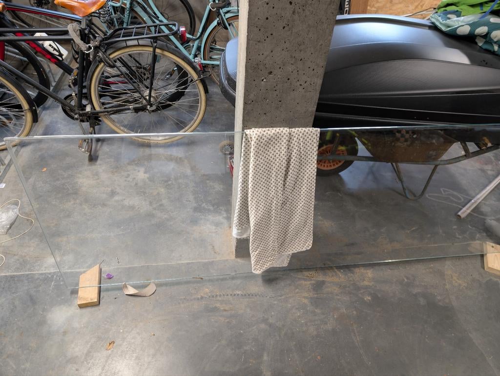 Paroi en verre (verre de sécurité), Bricolage & Construction, Vitres, Châssis & Fenêtres, Neuf, Panneau vitré, 160 cm ou plus